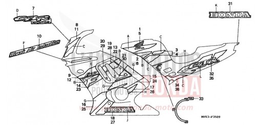 RAYURE (CBR600FT) CBR600FT de 1996